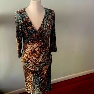 Animal print wrap dress